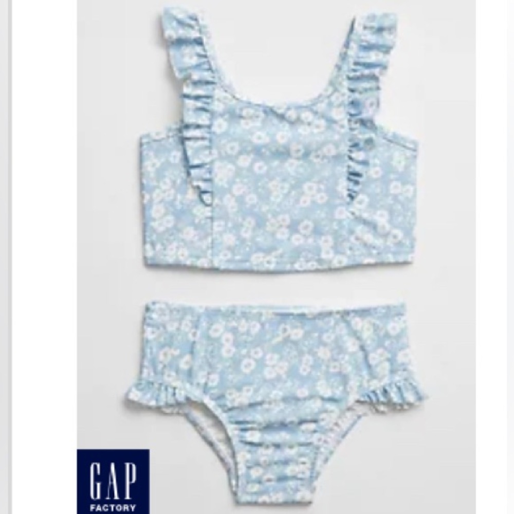 Toddler ruffle swim two-piece
